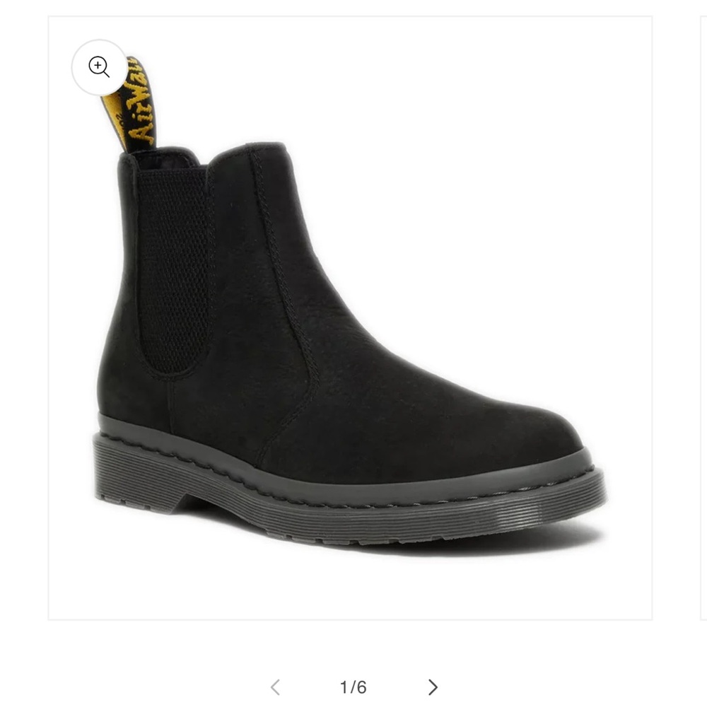 Dr. Martens 2976 Mono Milled Nubuck Leather Chelsea Boots Size 8